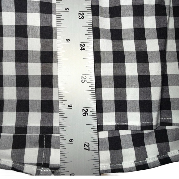 NWT TALBOTS PERFECT SHIRT - GINGHAM Plus 14W Black/White - Picture 11 of 13